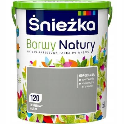 Śnieżka Barwy Natury Lateksowa Farba Do Wnętrz Grafitowy Mural 5L