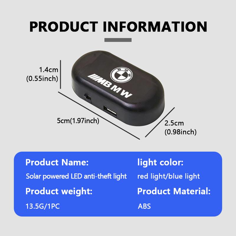Car Night Wireless Anti-Theft Caution Lamp Flashing Dummy Alarm Lamp For BMW M 1 3 4 5 6 7 Series X1 X3 X4 X5 G20 G38 F48 E36 blvc18