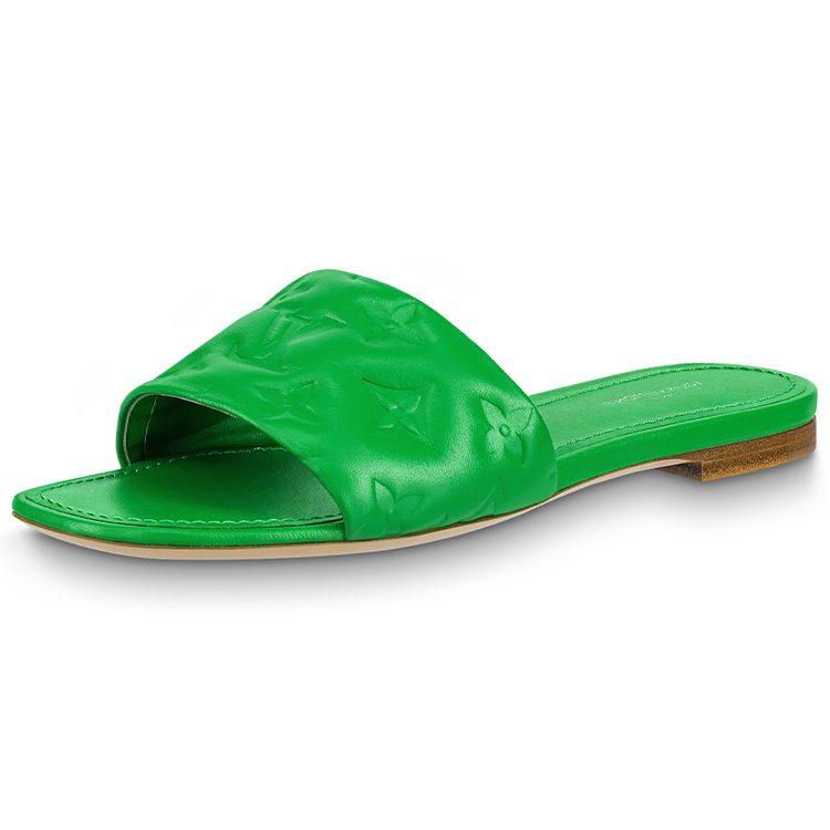 Louis Vuitton Revival Slide Slippers Women's Green 1A9P5G