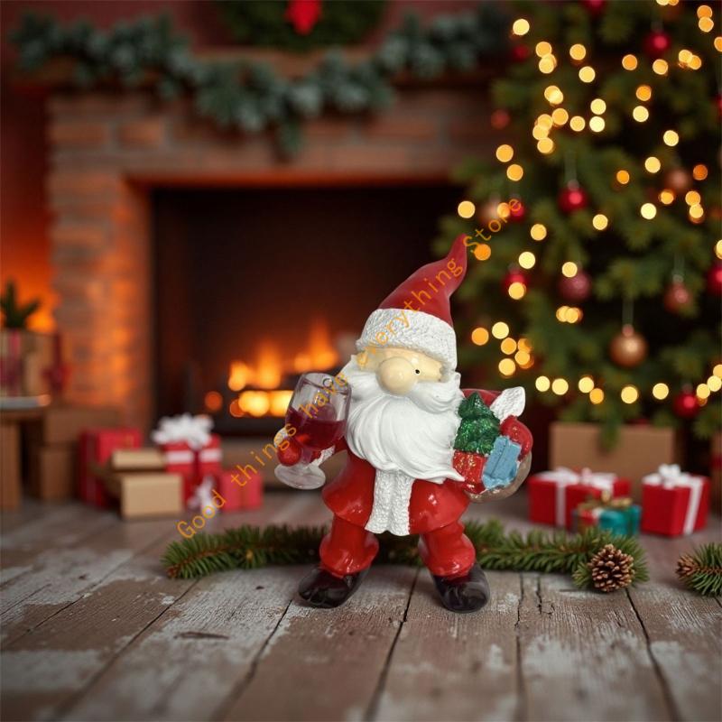 Santa Clauses Statue Christmas Decorative Figurines for Holiday Party Home Decors Christmas Figurine Figure Decorations 55KF