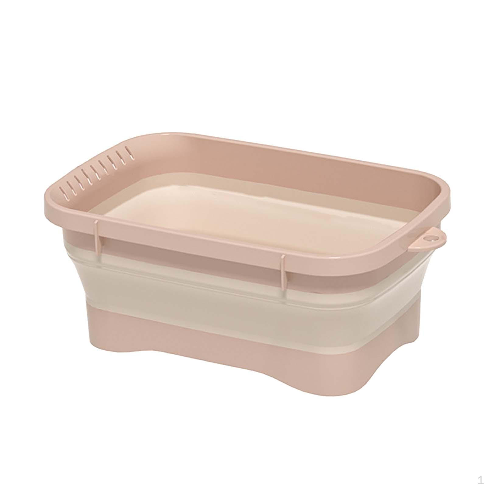 

Collapsible Kitchen Basket for Washing Vegetables and Fruits Pink coffee