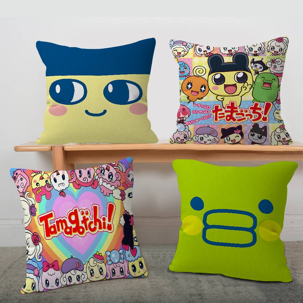 Game Fanart Cute Cartoon TTamagotchi Pillow Cushion Cover Pillowcase Living Room Sofa Home Decor Customized