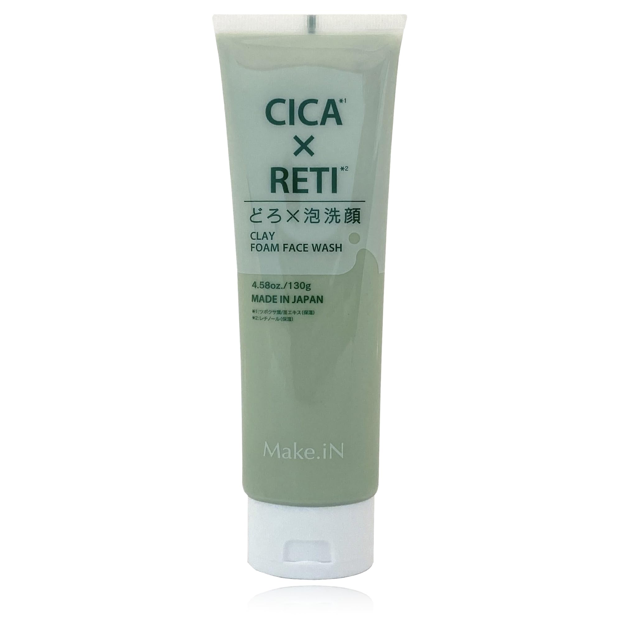 

CICA x RETI Mud x Foaming Facial Cleanser 130g Cica Retinol White Clay Ceramide Moisturizing Skincare Pore Blackhead Relief Make.iN зелёный