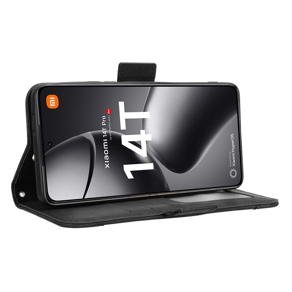 Flip Case for Xiaomi 14T Pro, Card Slot, Black