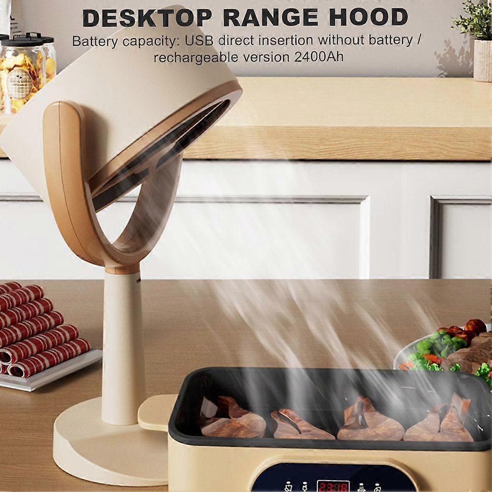 Desktop Mini Portable Range Hood + 12pcs Filter Sponge Effectively Remove