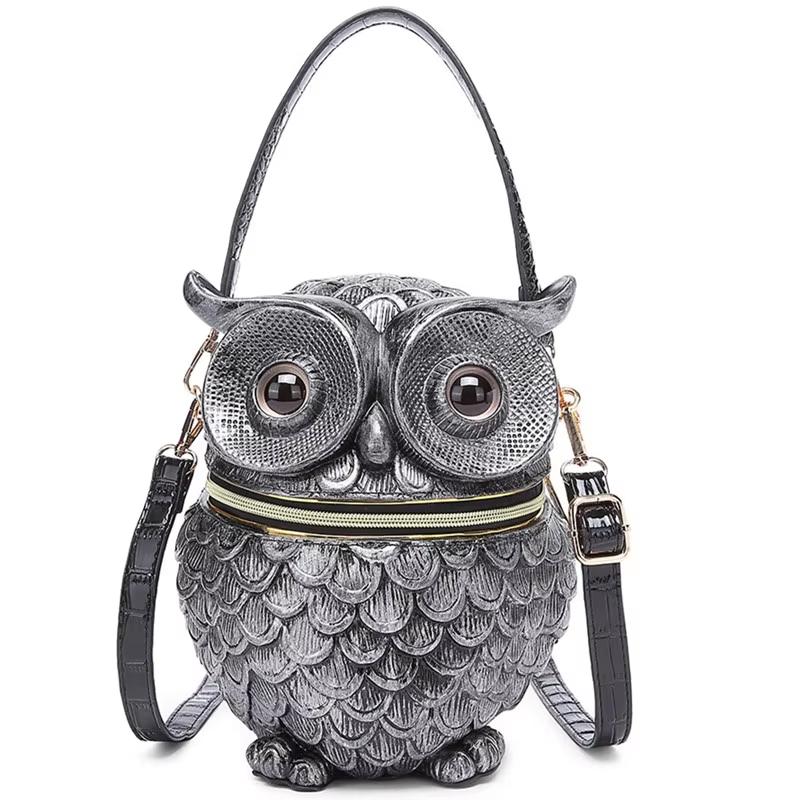 2025 Nuova Moda Borse e Borsette da Donna Cartoni Animati Lusso Designer Stile Gufo 3D Borsa Tote da Donna Borsa a Tracolla da Donna