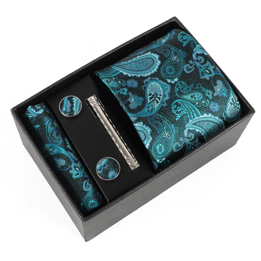 Heren Paisley Jacquard Stropdas met Cadeaubox - Elegante 8CM Cashew Design
