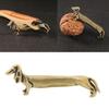 Corrosions Resistant Solid Brasses Dachshund Figurine Antique Finish Decoration Sculpture For Home Office Desktop Decors