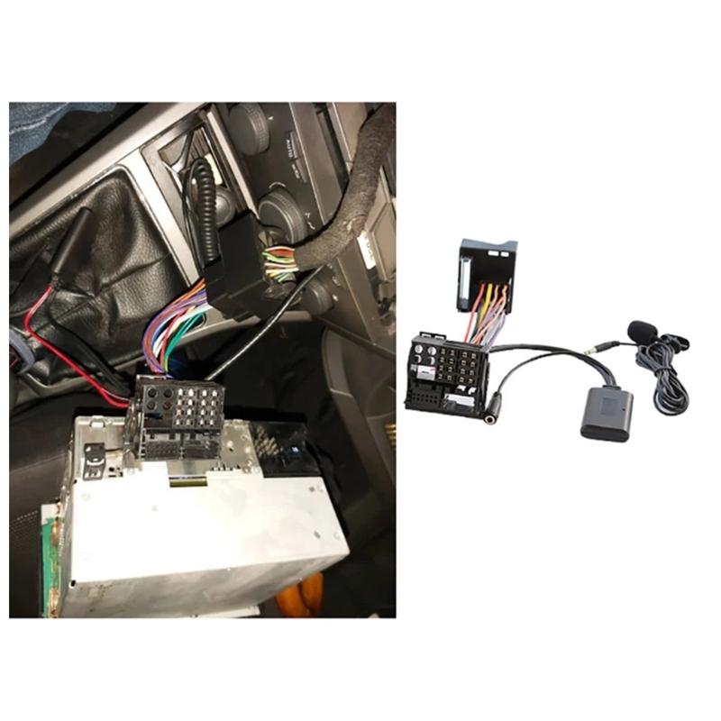 Headunit Install Full Harness Plug Cable Wireless Microphone Adapter for CD30 CDC40 CD70 DVD90 Seamless Sound Experience