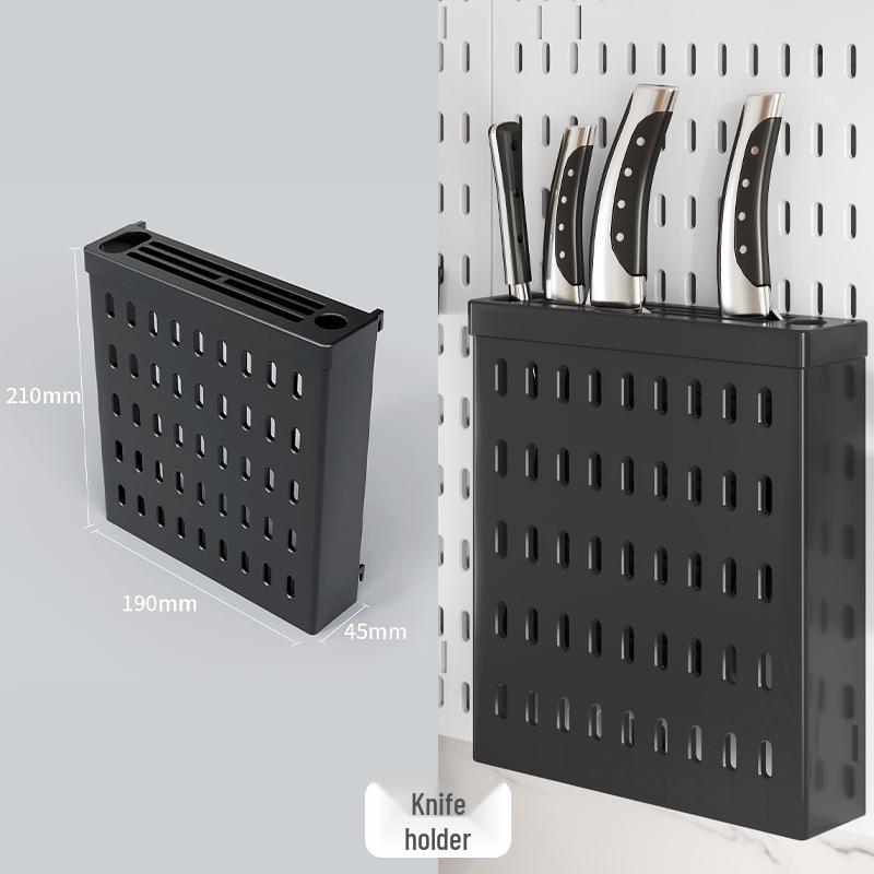 Punch-Free Perforated Board Rack with Accessories for Kitchen and Bedroom