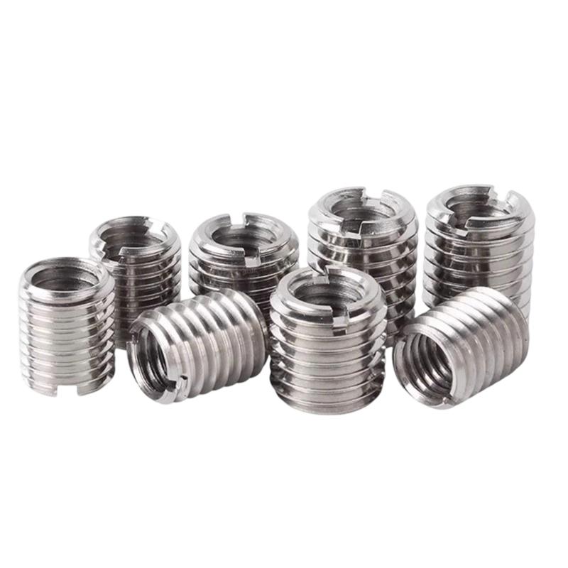 10Pcs Insert Nut Sleeve 2-M16 Inside Outside Thread Adapter Screw Nut Insert Sleeve Converter Nut Coupler Enduring