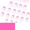24Pz Unghie Finte Press-on Quadrate Unghie Finte Adesive Design Francesi Unghie Finte Unghie Artificiali Regali per Donne e Ragazze