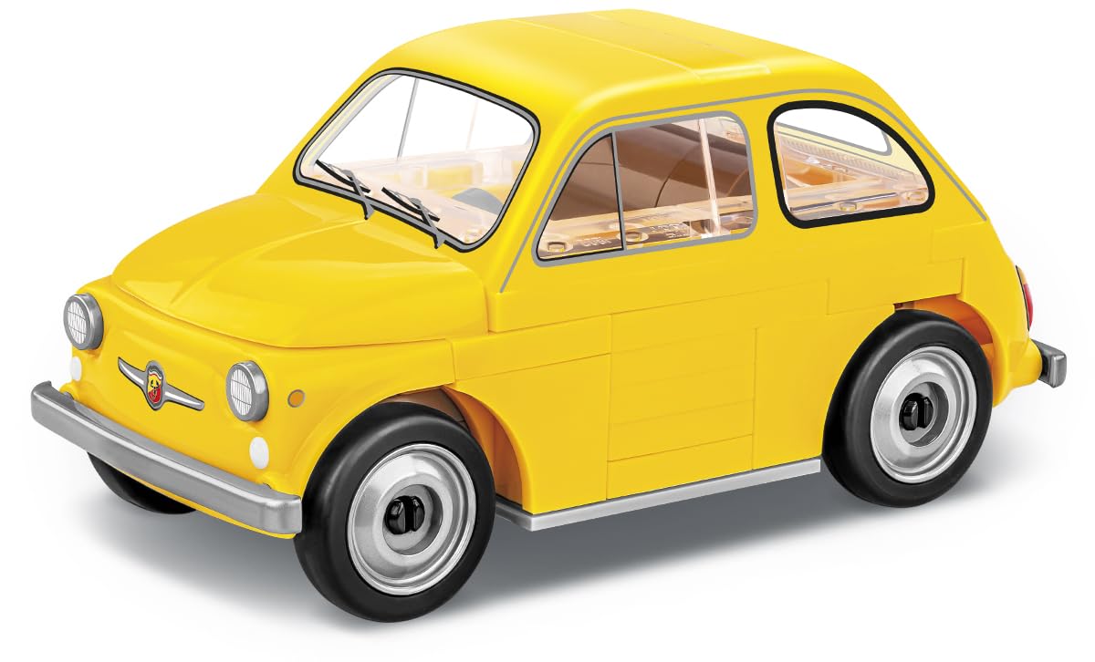 

COBI Building Blocks Toy Fiat Abarth Cinquecento 1/35 Scale FIAT ABARTH 500 1965 (Yellow) 70 Pieces Compatible with LEGO 24514