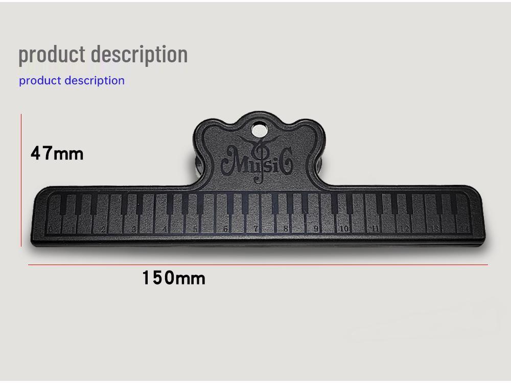 Piano & Guitar Sheet Music Holder with Clips for Songs & Sheets