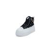 New Chain Little White Shoes Denim Fashion Trend Increases Height Casual Shoes Increase Height and Thinness