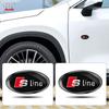 2026 Aluminum Car Oval Badge Body Trunk Decal Sticker Cover Decoration Auto Accessories For Audi Sline TT A4 A5 A6 A7 A8 8P RS Q6 Q8