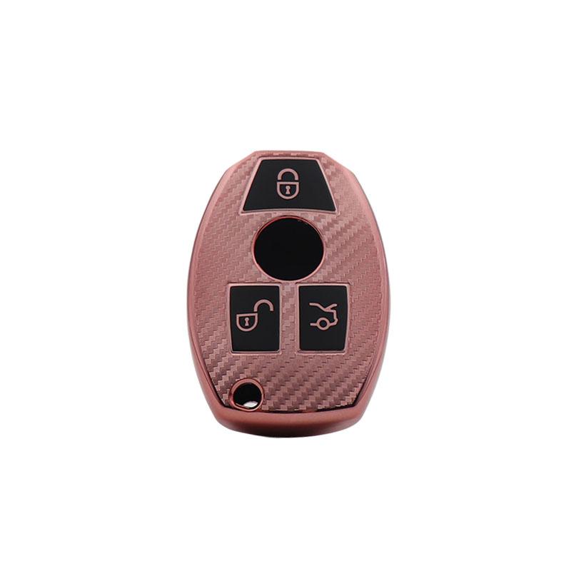 TPU Carbon Fiber Car Remote Key Cover Case Shell Key Fob for Mercedes Benz A B R G Class GLK GLA W204 W251 W463 W176 Protector Holder