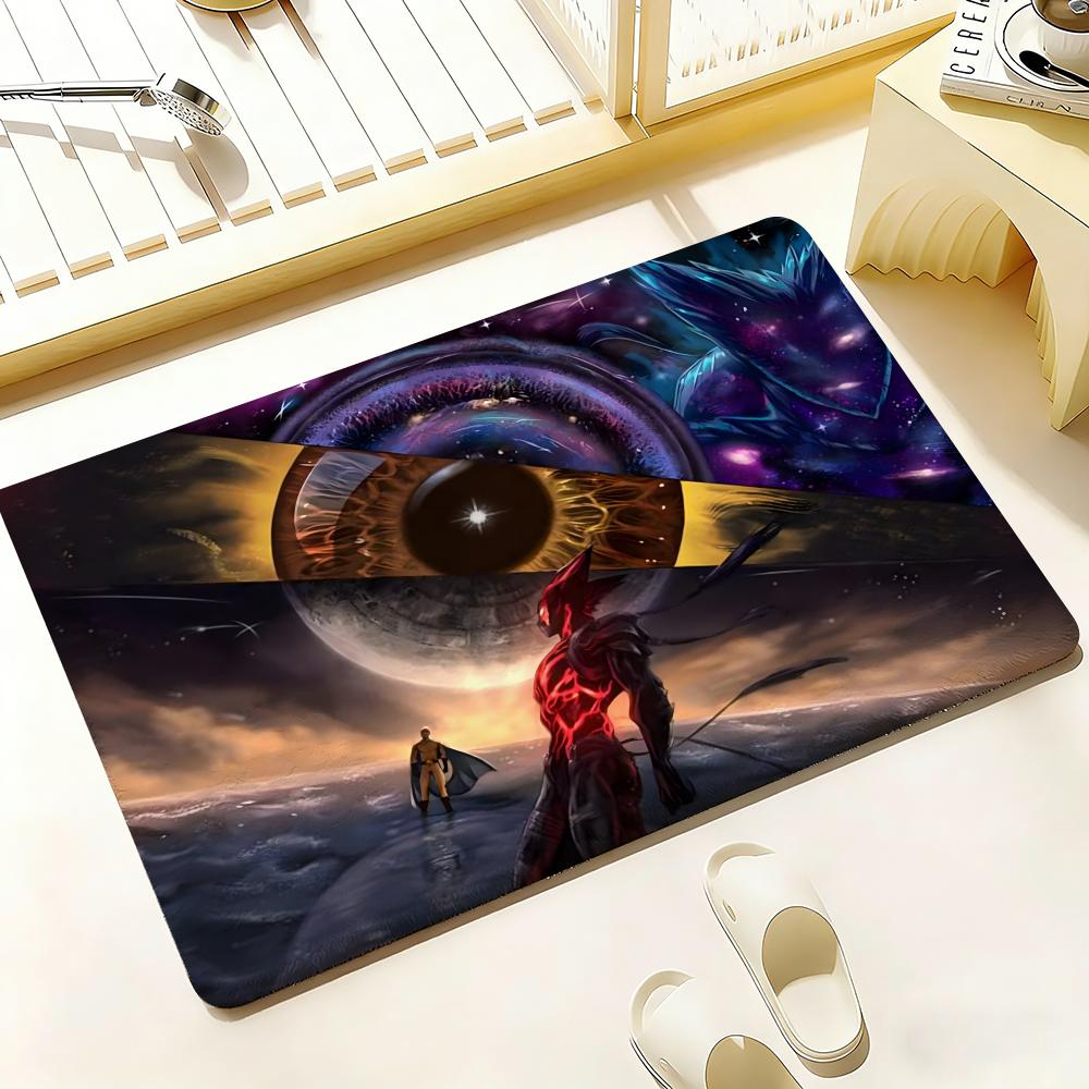 Anime Hot O-One-Punch Man Floor Mat Bedroom Living Room Flannel Door Mat Non-Slip Home Decor