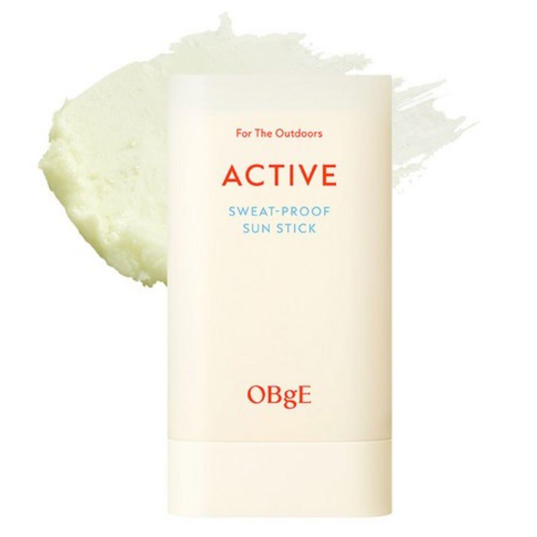 OBgE Active Sweat-Proof Sun Stick SPF50+ PA++++ Waterproof UV Protection Sunscreen Stick 18g 1 Pack (18g)