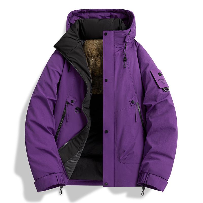 Men's New Winter Graphene Thickened Warm Hooded Jacket - Trendy Cotton Coat for Couples