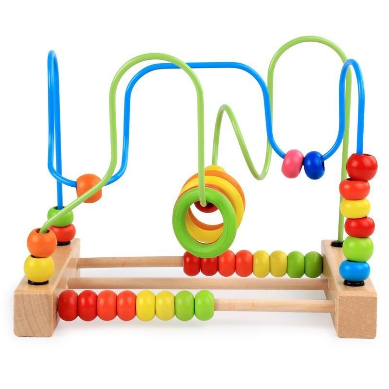 Baby Around Beads 0-1 Years Old Educational Fine Motor Training Concentration Rope String Beads Building Block Baby Children's Toys