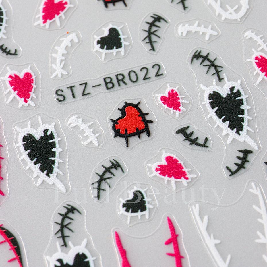 Nail Art Stickers, Valentine'S Day French Thorn Line Patches, Love Thin And Tough Nail Stickers