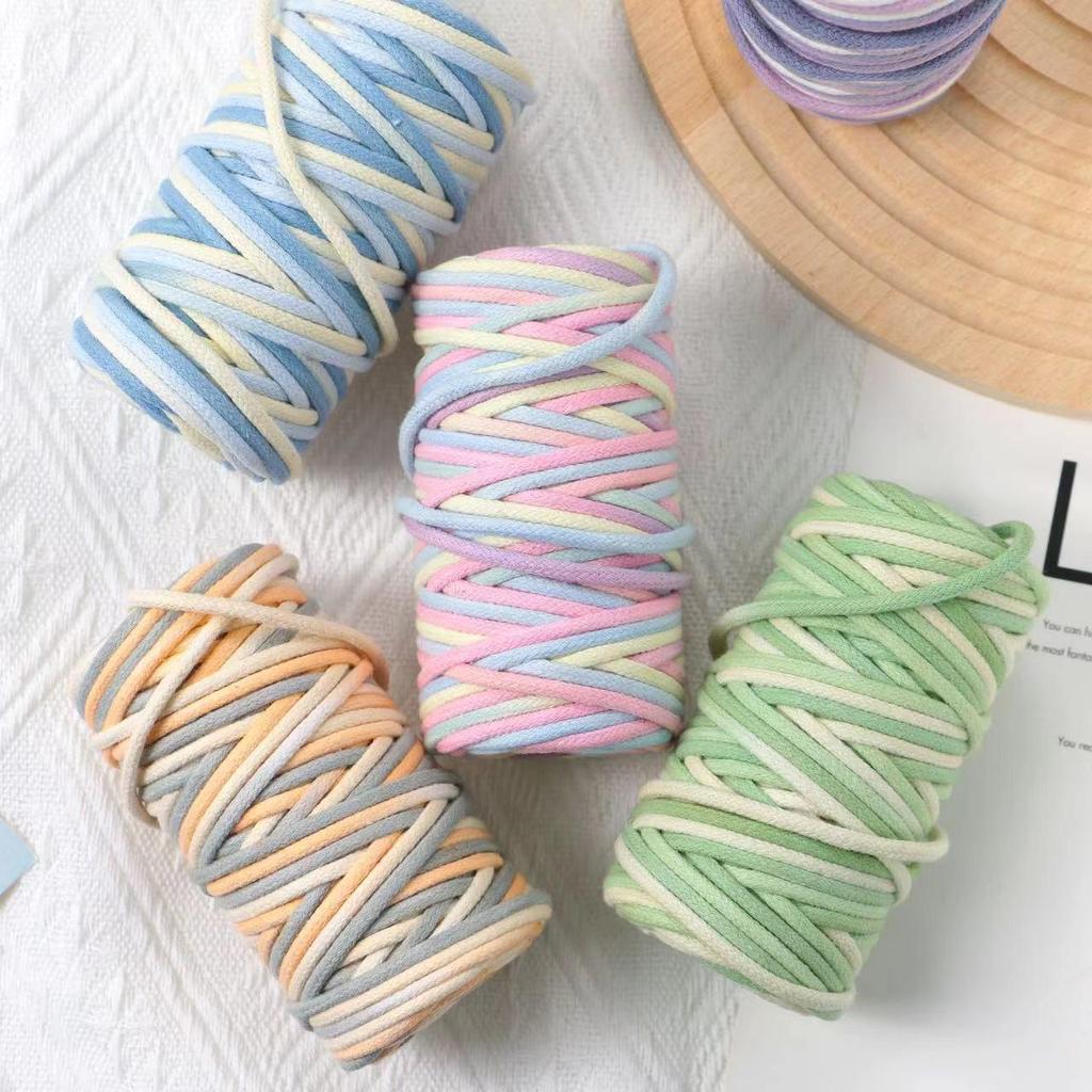 Gradient 3mm Cotton Cord for DIY, Braided Bags, Phone Lanyards & Macrame (30m)