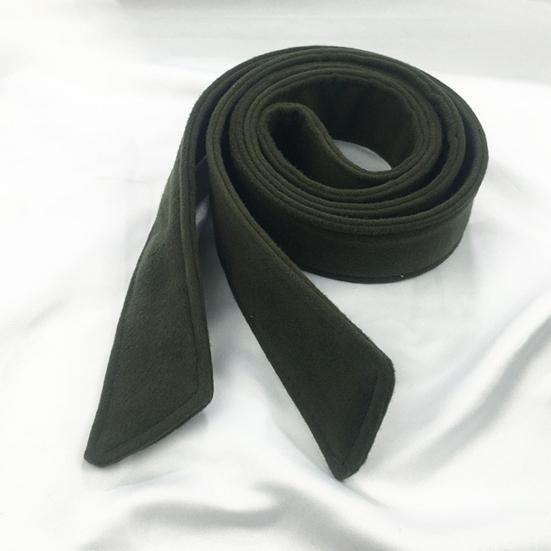 Women Belt Brushed Plush Long Enough Wear-resistant Solid Color Elastic Decorate Accessory Faux Woolen Coat Corset Double-Sided Waist Belt