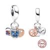 Charms camaleonte adatti a braccialetti originali alla moda in argento 925 con zircone, perlina a forma di polpo e tartaruga, ciondolo a forma di farfalla e lucciola, fai da te per realizzare gioielli