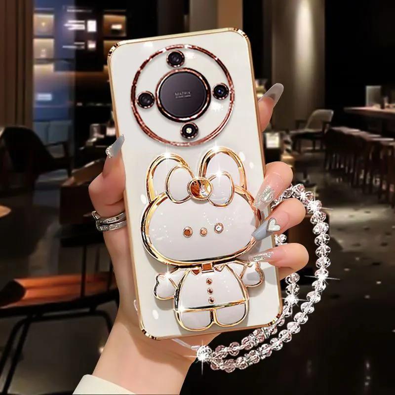 5Lite 6Lite Mirror Holder Case Bracelet Phone Case for Honor Magci 5 6 4 Lite pro 5G Shockproof Fashion Cover Magic5lite Lanyard