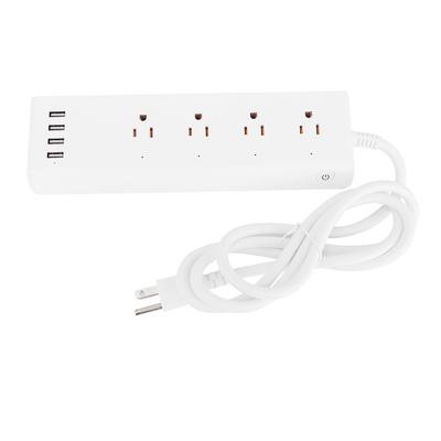 4 USB Ports and 4  Jack WiFi Remote Control Smart Power Socket