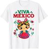 Viva Mexico Cute Mexican Girl Doll Mexican Independence Day T-Shirt