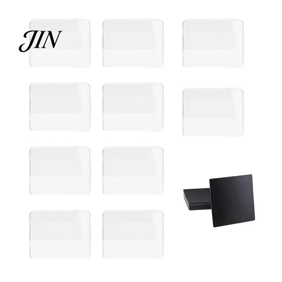 Magnetic Fridge Decor 10 Sets DIY Acrylic Magnet Kit, Square Refrigerator Durable Magnets Crafts, Clear Picture Photo Holder for Home Office