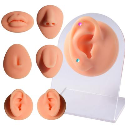 Μοντέλο Ανθρώπινων Χαρακτηριστικών Προσώπου Διάτρηση Διάτρηση Μοντέλο Αυτιού Σιλικόνης Μύτη Γλώσσα Μάτια Ομφαλός Μεγάλο Στόμα Μοντέλο Αυτιού