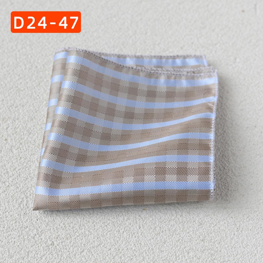 Striped Polyester Silk Pocket Square for Wedding or Business