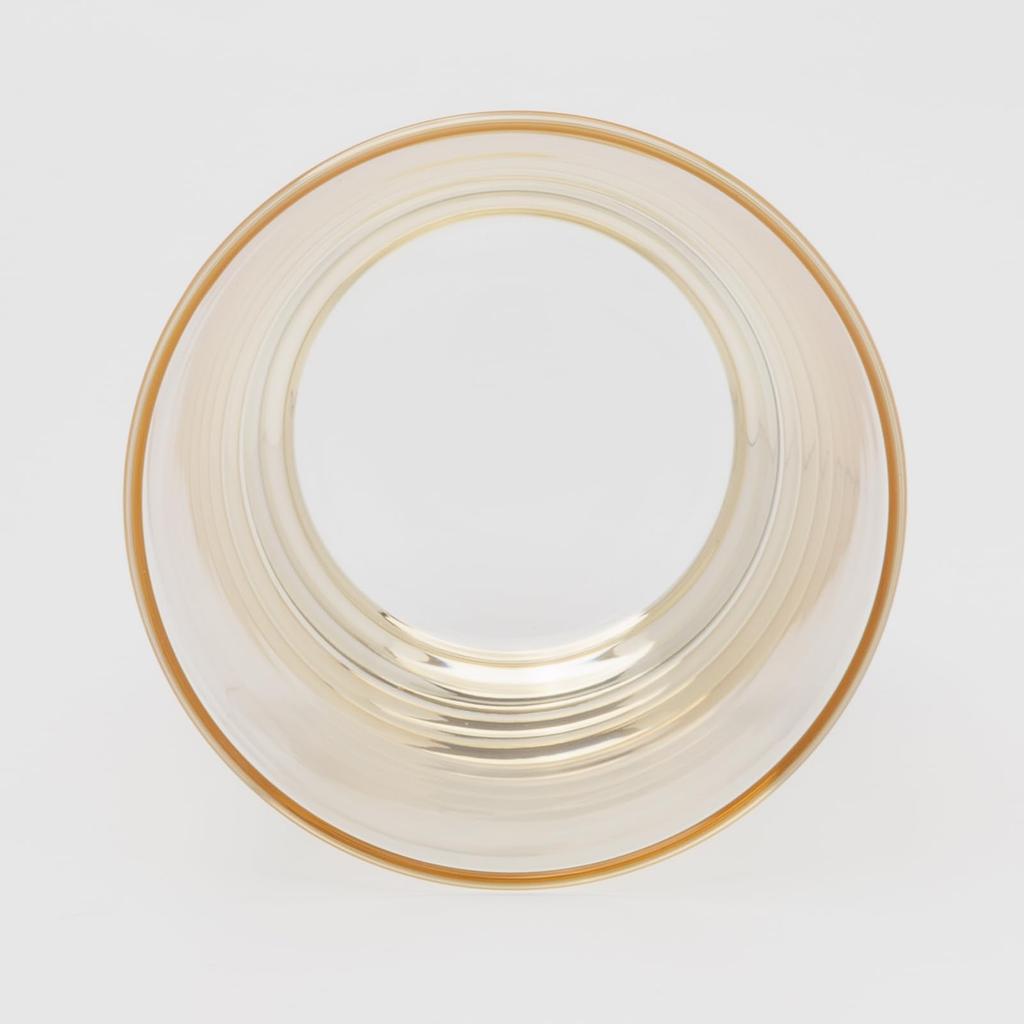 Otsuka Glass "Pinsel" Rocks Glass, Old Style, Approx. 210ml, Amber Brown, Made in Japan, 6278-725-4-1P