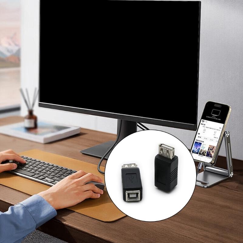 USB2.0 A To B Converter 2Pack USB2.0 Type A Female To Type B Female Adapter Compatible for Computer Hard Drive