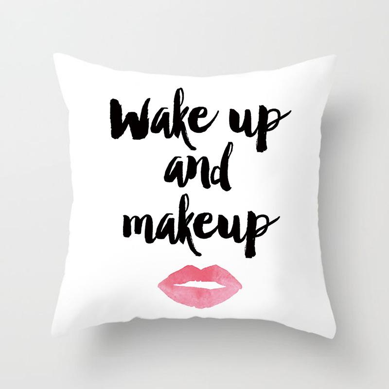 Blue Print Nordic Style Cushion Car Sofa Cushion Pillow Lumbar Cushion Cover Home Furnishings