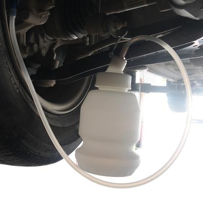Brake Bleeder Bottle 1L Auto Brake Fluid Extractor with Silicone Hose Hanging Hook, White