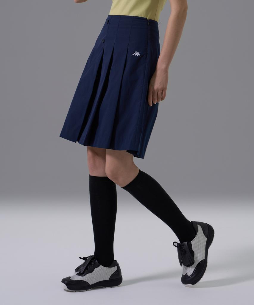 Kappa Golf Wrap-Style Pleated Skirt Navy