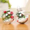 WTEMPO Bolas Decorativas Transparentes de Natal Ornamento de Esfera de Plástico Preenchível para Árvore de Natal Bolas Redondas Penduráveis Festa Interna Externa Mini Caixas de Presente