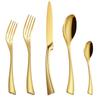 20Pcs/set Stainless Steel Black Rose Gold Cutlery Set Dinnerware Tableware Silverware With Salad Dessert Fork Drop Shipping