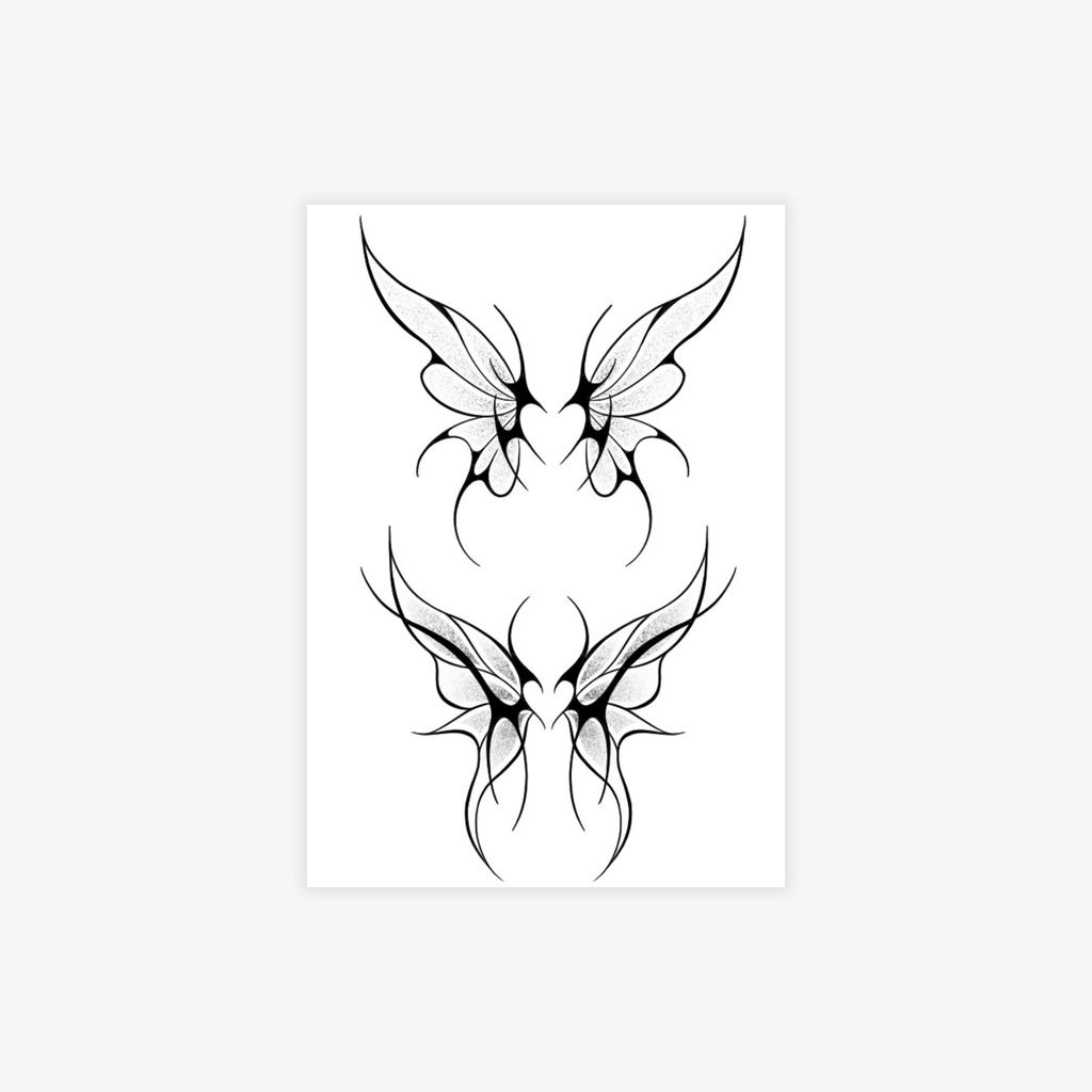Tattoo Sticker Spice Girl Sweet Cool Pure Desire Wind Love Butterfly Tattoo Sticker Lasting Waterproof