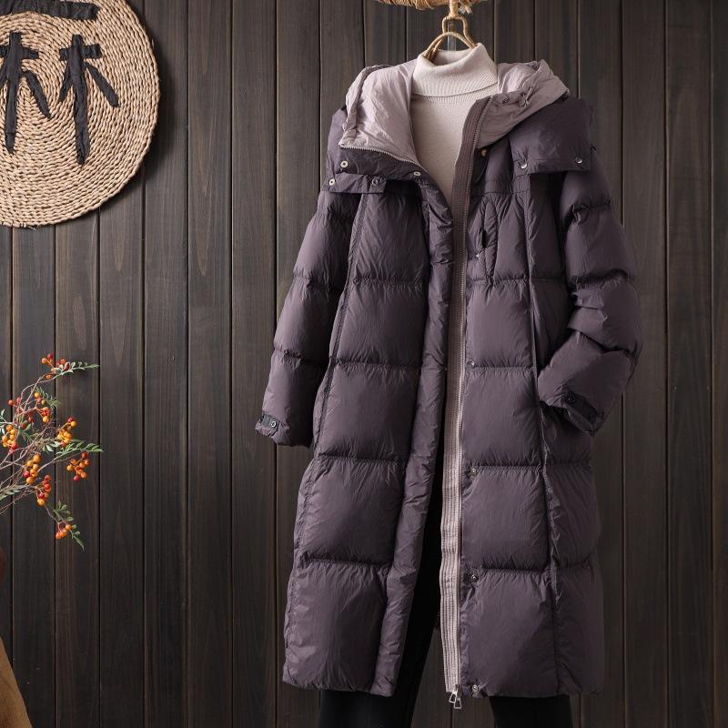 Winter 2026 New Hooded Knee Long Fashion Warm Thickened Cotton Clothes