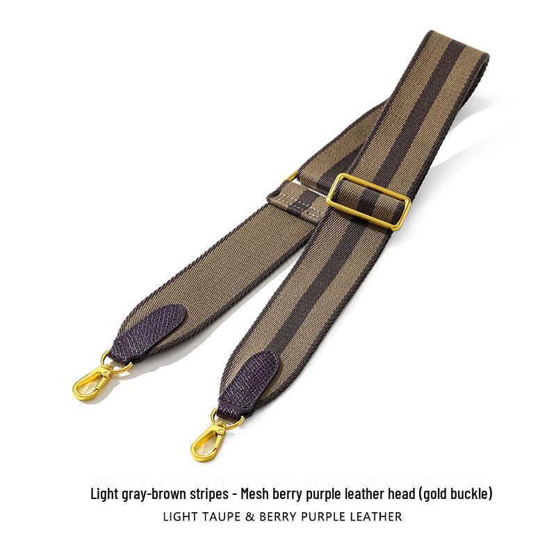 F-97 Color Block Stripe Wide Canvas Shoulder Strap for Bag Modification