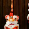 Cartoon Lion Dance Keychain Awakened Lion Chinese Style Lion Dance Pendant Plush Doll Year Of Horse Chinese New Year Gift