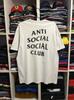 Anti Social Social Club ASSC Stor Logo T-skjorte Størrelse XL Hvit