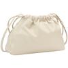 Calvin Klein Fashion Elegant Minimalist Textured Letter Drawstring Cloud Bag Shoulder Bag Medium Women bags Khaki Beige 4K3060G-PD7