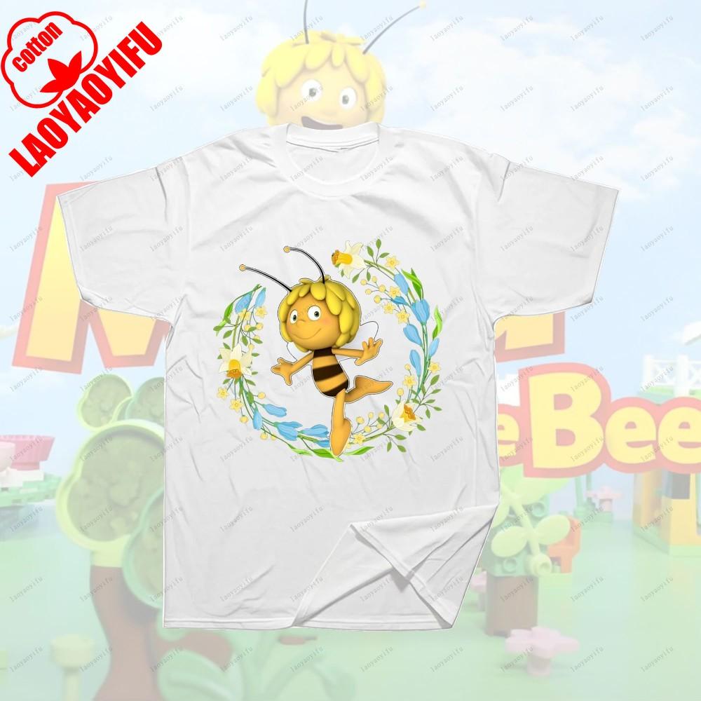 Maya The Bee Movie Cartoon Character T-shirts Cartoons T Shirt Breathable Camisetas Harajuku Creative Cool Trending T Shirt