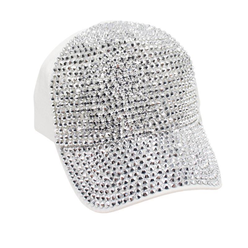 Flash Diamond Cap Trendy Foreign Baseball Cap Personalized Sun Hat Hot Diamond Women'S Light Board Hat Wind